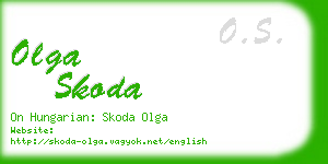 olga skoda business card